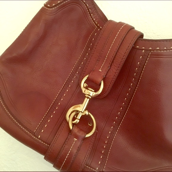 Coach saddlebag with gold hardware