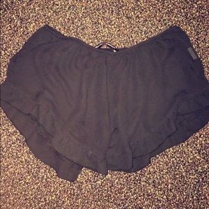 Black flowy Brandy Melvile shorts