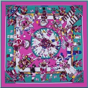 Luxury 100% silk big scarf