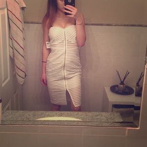 NWT white strapless dress