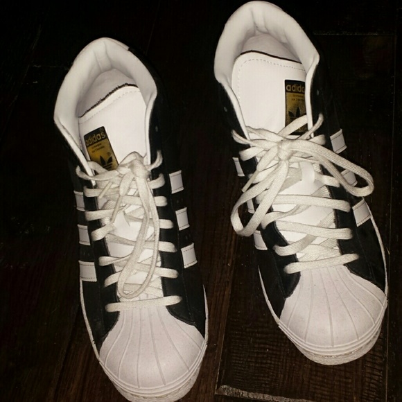 Black and white Superstar Adidas