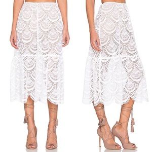 For Love & Lemons Rosalita Lace Skirt