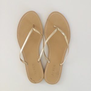 Gold J Crew Sandals
