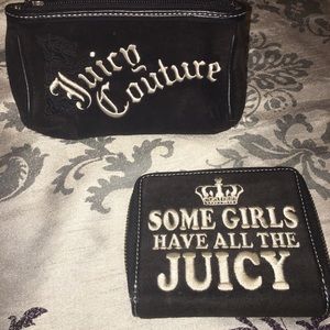 Used wallet and makeup bag