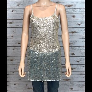 Gold Sequin Free People Top