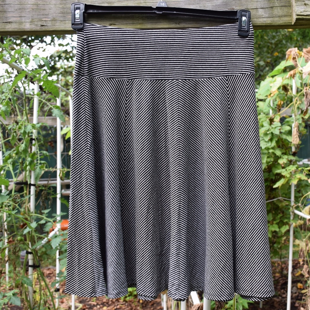 Talbots Striped A-Line Skirt