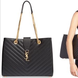 Saint Laurent Monogram Grained Leather Shopper!