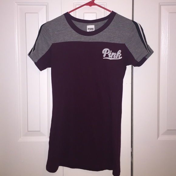 VS PINK tshirt (maroon/burgundy)