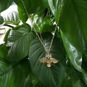 Rose gold necklace with owl pendant KV