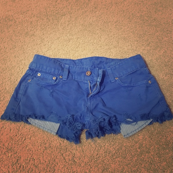 Blue Denim Cut-off shorts - Picture 1 of 3