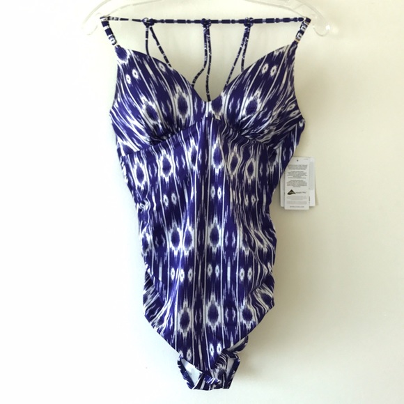 Athleta Large TALL Aqualux Molded One Piece Purple