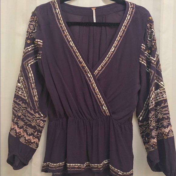Free People hand detailed Blouse