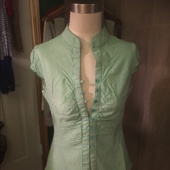 Sam & Mase Tops - Tailored Candy Stripe Button Down Shirt/Blouse