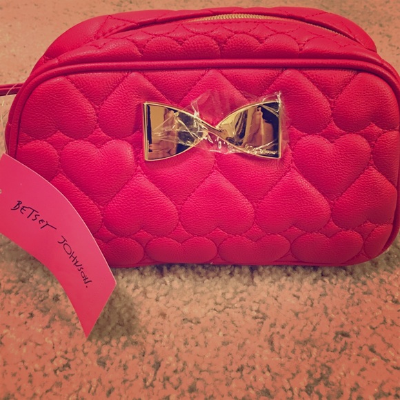 NWT Betsey Johnson "Be Mine" Cosmetic Loaf in Red
