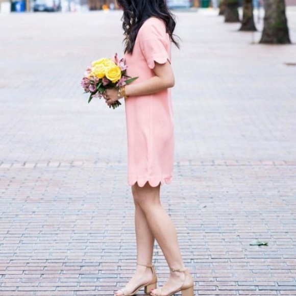 Peach scalloped dress - Picture 5 of 6