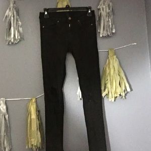 Black denim jeans