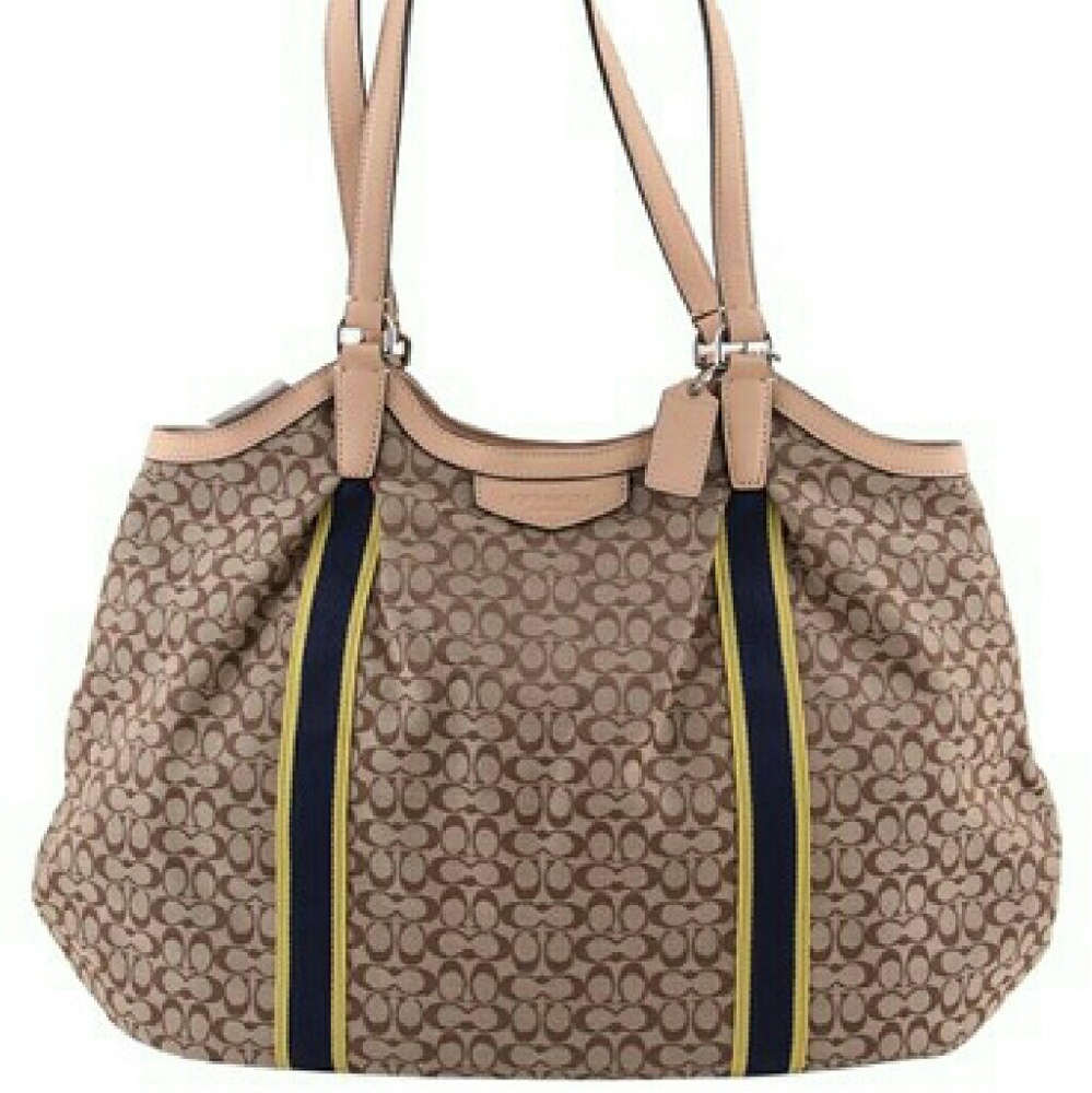 Authentic Coach Signature Devin Shoulder Bag