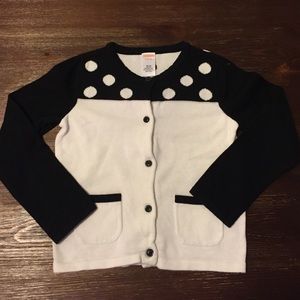 Gymboree Black and White Polka Dot Cardigan