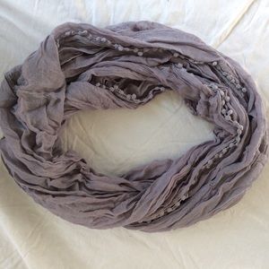 Gray infinity scarf lightweight