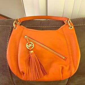Michael Kors Orange Crossbody w Tassel