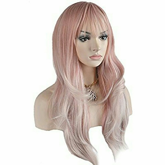 Pink and Silvery white wig 26-28 inches!!