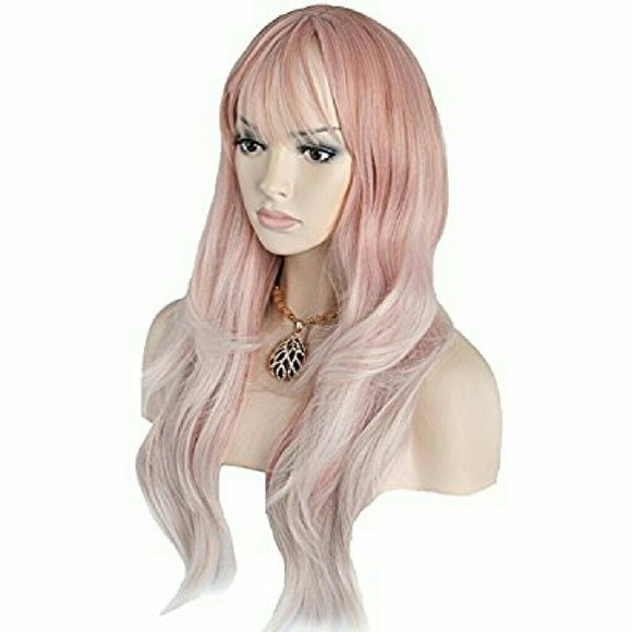 Pink and Silvery white wig 26-28 inches!! main image 4