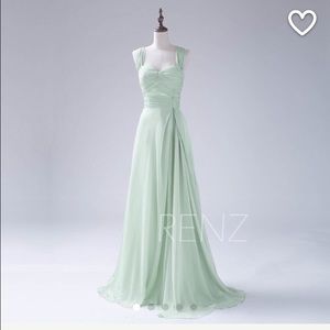 Renz Rags Dusty Shale Chiffon Gown