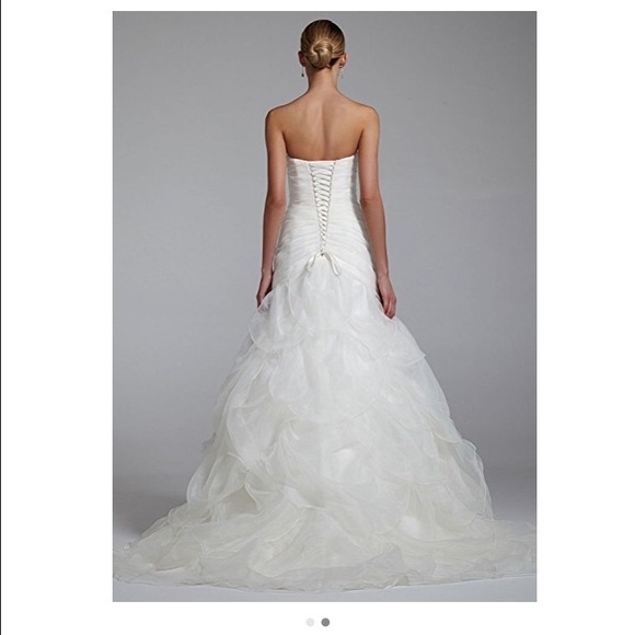 Ivory Fit and Flare Organza Wedding Dress