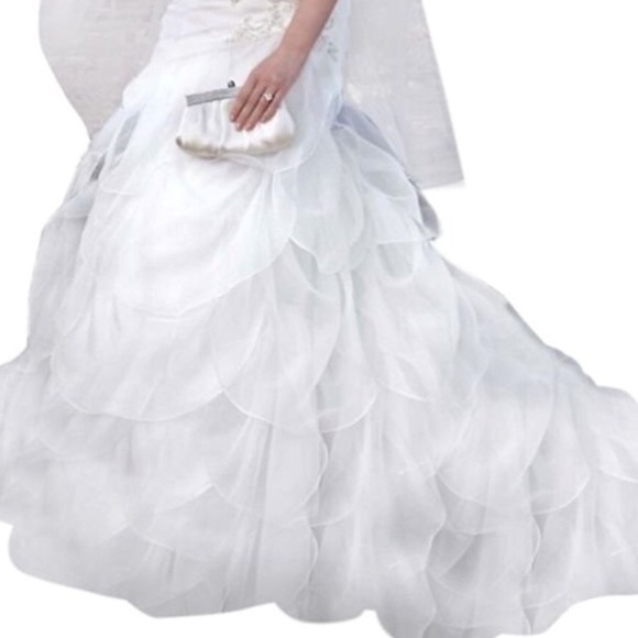 Ivory Fit and Flare Organza Wedding Dress