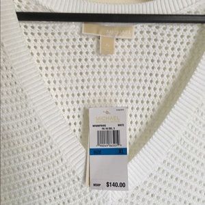 MK white cotton sweater dress