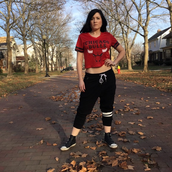 nba tops chicago bulls streetwear cropped jersey poshmark