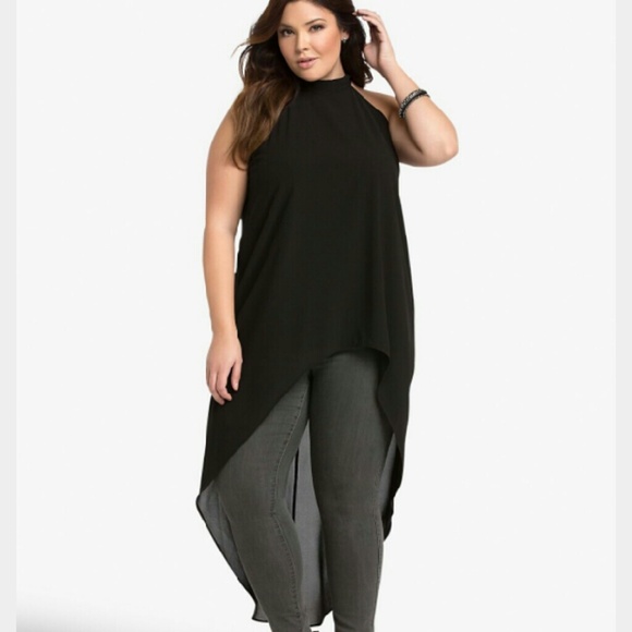 Mock Neck High-low Top - Picture 2 of 3