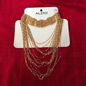 Gold choker with chain never worn