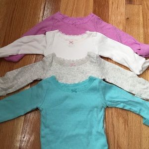 4 pc set Carters long sleeve bodysuits