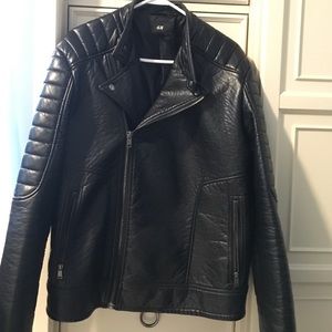 Black leather jacket