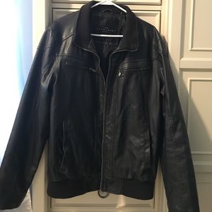 Black leather jacket