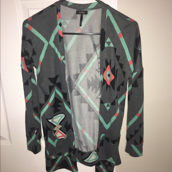 Aztec print cardigan