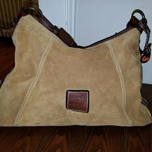 Camel/tan suede Dooney & Bourke purse