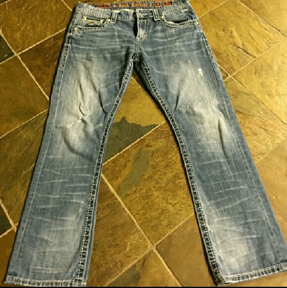 Mens rock revival jeans size 36