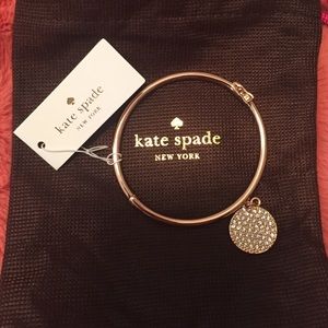 Kate Spade rose gold bracelet with diamond accent