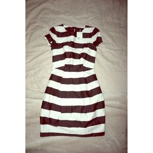 H&m black & white striped dress