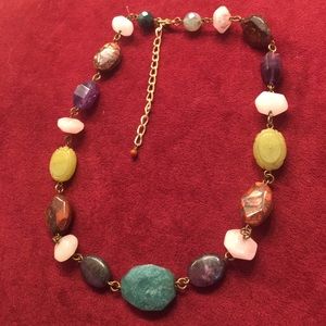 SALE-semi precious stone necklace