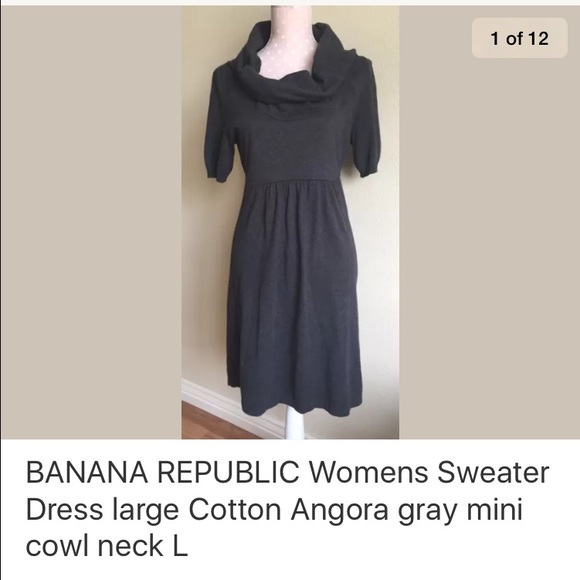 Banana republic sweater dress women's size large