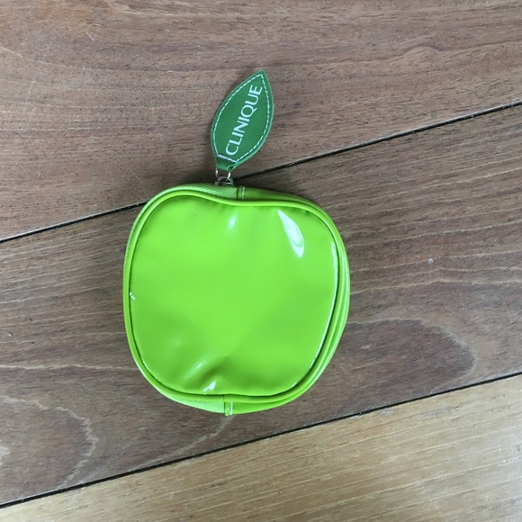 clinique apple cosmetic bag
