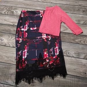 Bisou Bisou unique pencil skirt