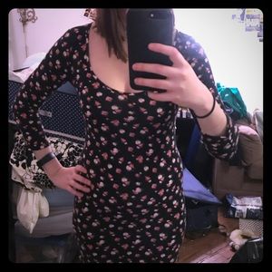 Floral Bodycon 3/4 Sleeve All Seasons Dress