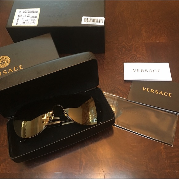 Versace Visor Flat Brow Sunglasses