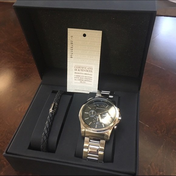 Armani Exchange Chronograph Watch & Bracelet