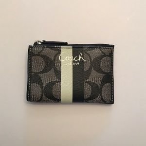 Coach Zip Pouch Card Holder Keychain