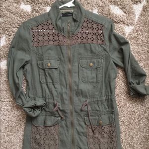Maurices -size M - jacket with crochet trim